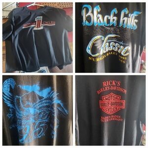Harley Davidson / Sturgis Bike Rally 1995 Mens Size XL - 2 Tshirt Lot